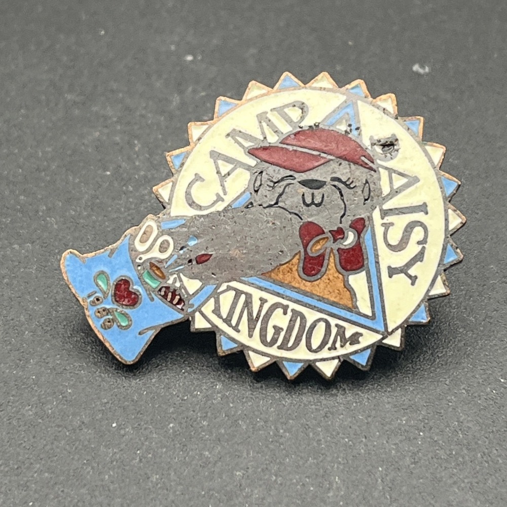 Vintage Camp Daisy Kingdom Bear Lapel Hat Pin